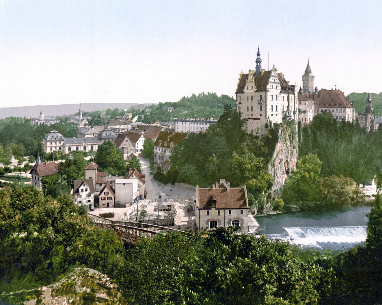 Панорама в городе Виши, Франция