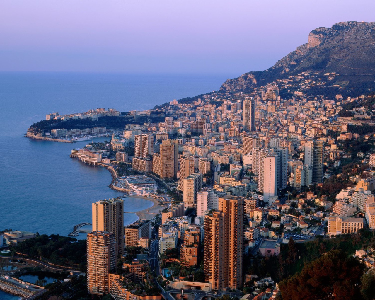 Панорама города в Монако