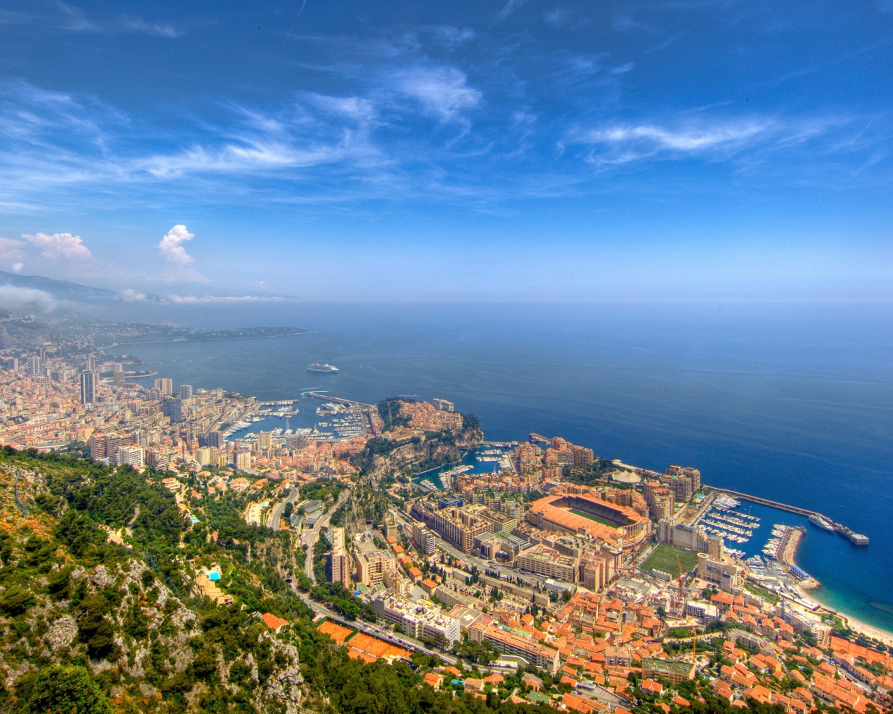 Панорама города в Монте-Карло, Франция