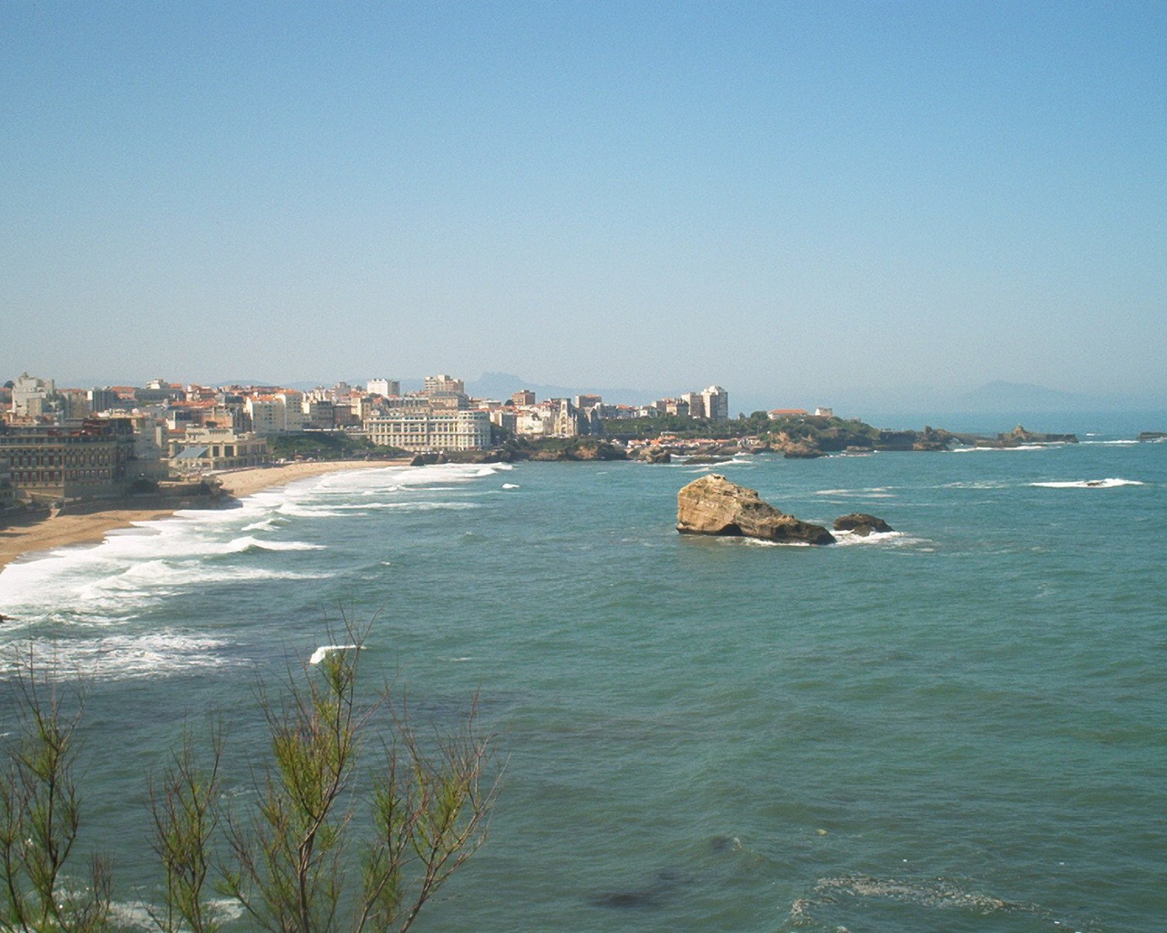 Панорама на курорте Биарриц, Франция