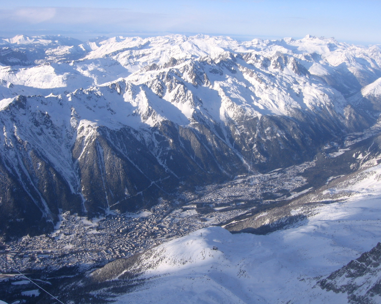 Панорама курорта Шамони, Франция