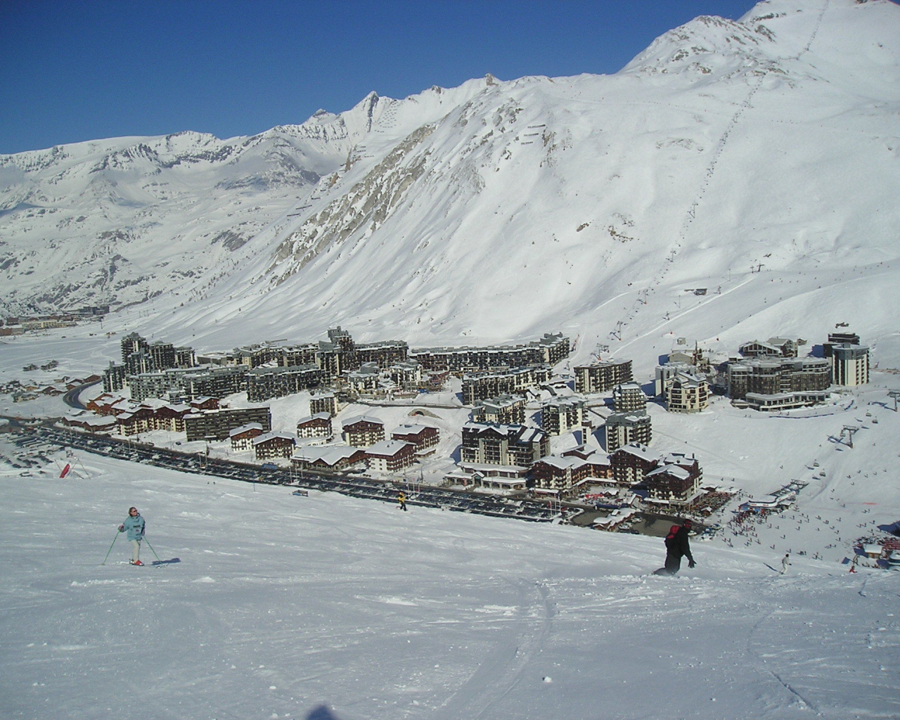 Панорама на горнолыжном курорте Тинь, Франция