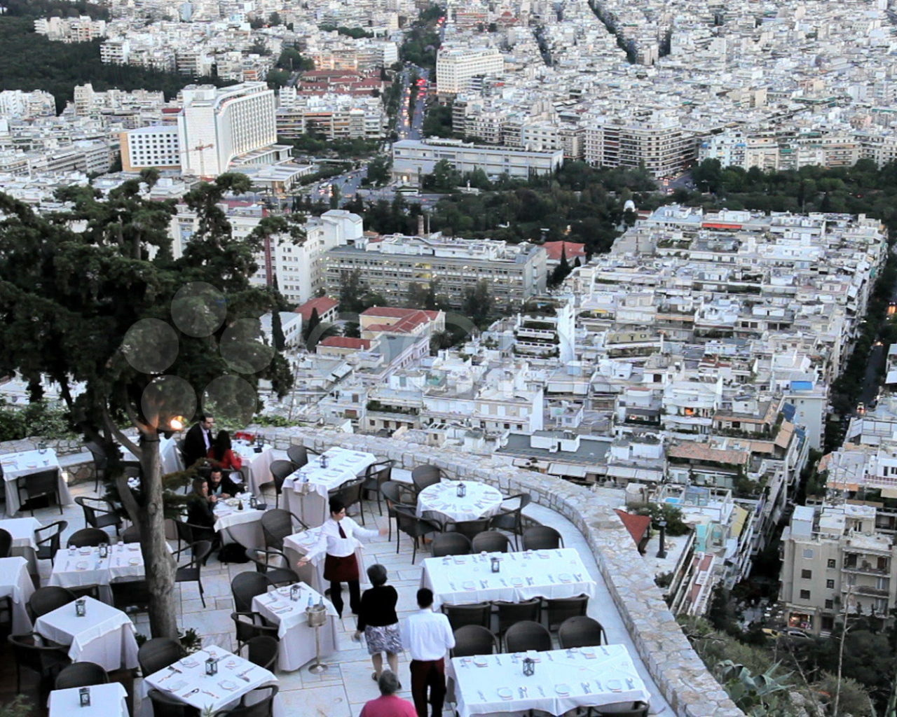 Ресторан на холме в Афинах