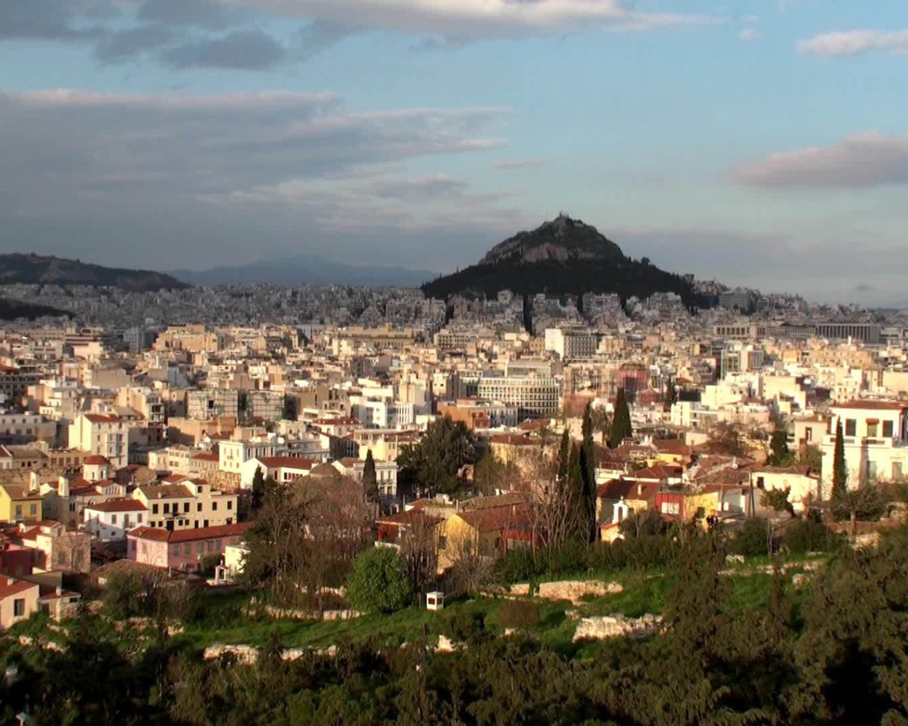 Вид на город Афины