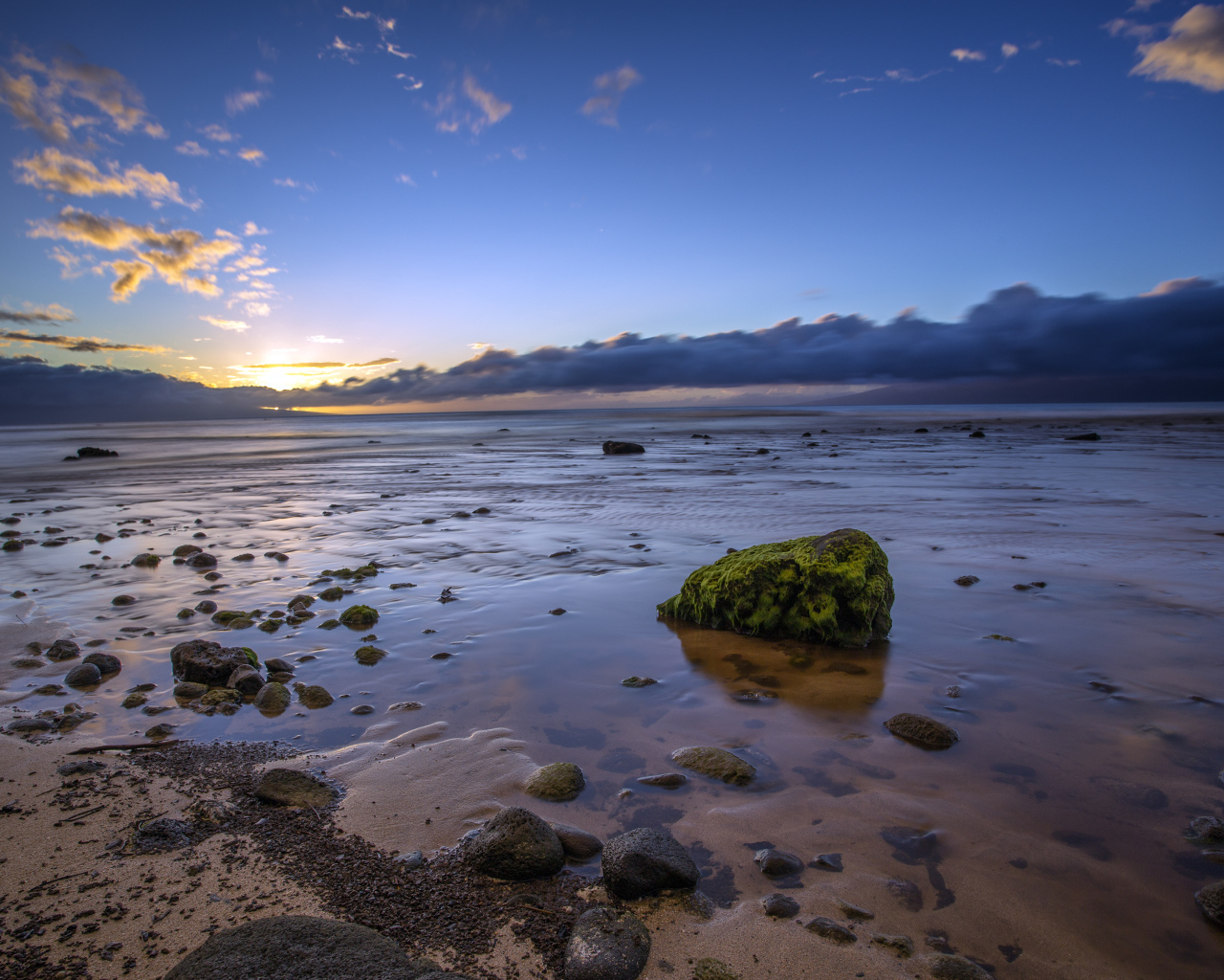 Закат на пляже Каанапали, Гавайи