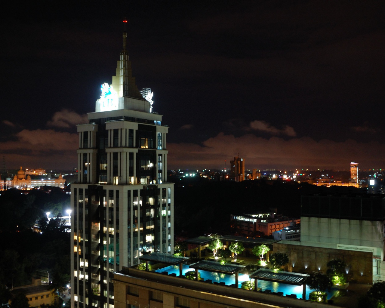 Красивый ночной Бангалор