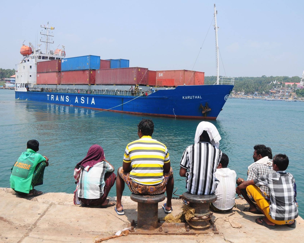 Люди на пристани в Бейпуре