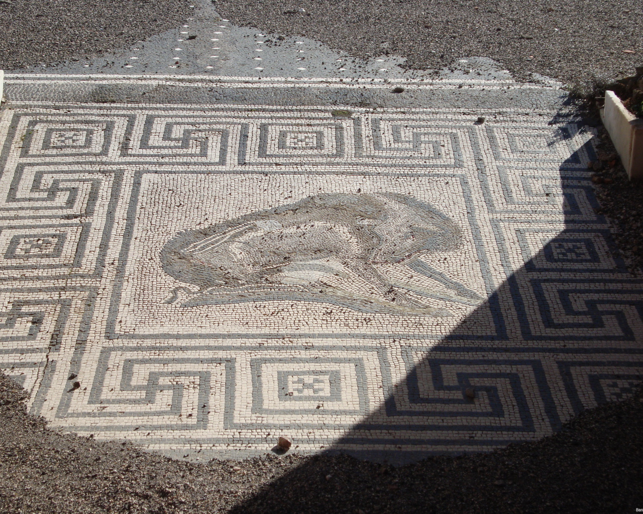 Старинная фреска в Помпеях, Италия