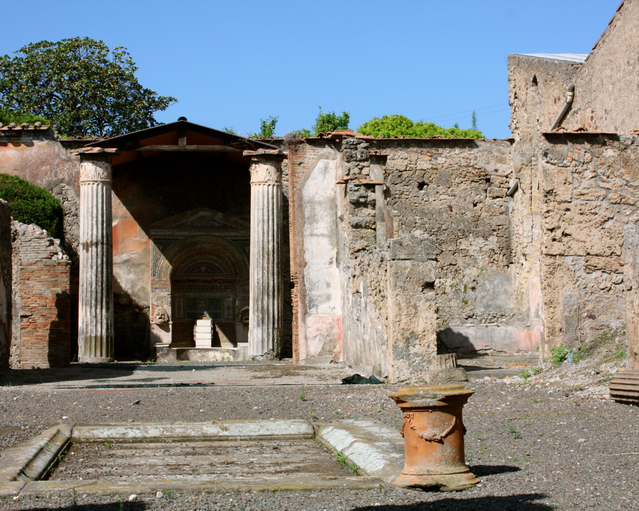 Древняя вилла в Помпеях, Италия