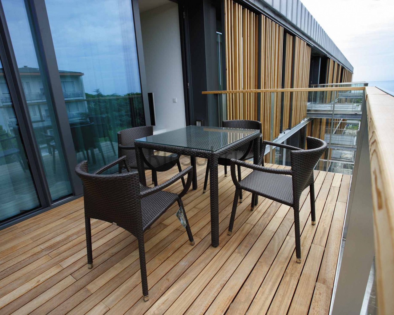 Балкончик в отеле на курорте Лидо ди Езоло, Италия