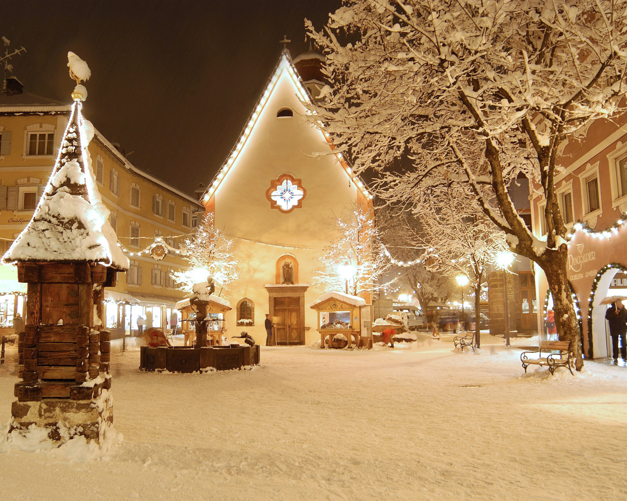 Рождество на горнолыжном курорте Валь Гардена, Италия