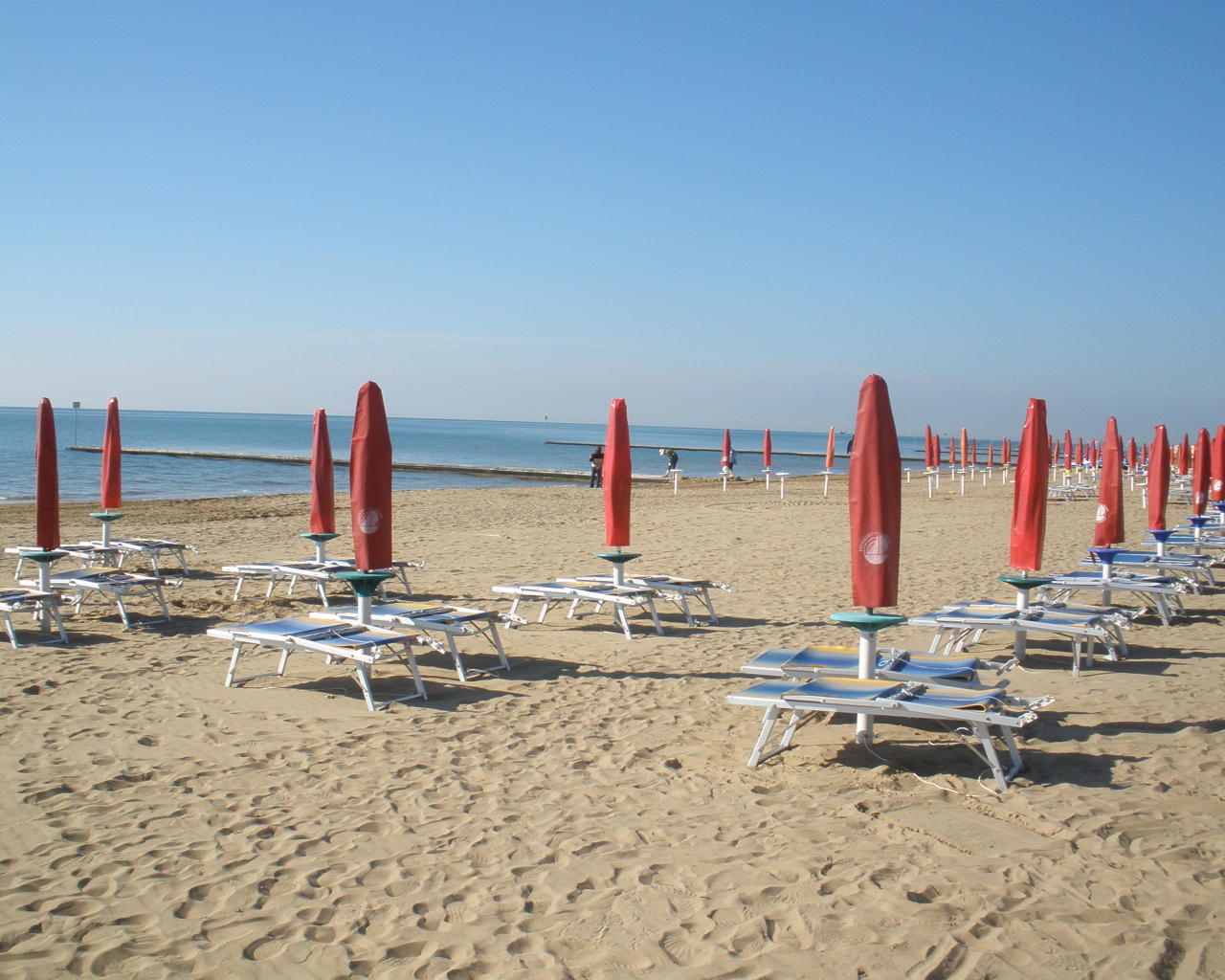 Золотой пляж на курорте Лидо ди Езоло, Италия