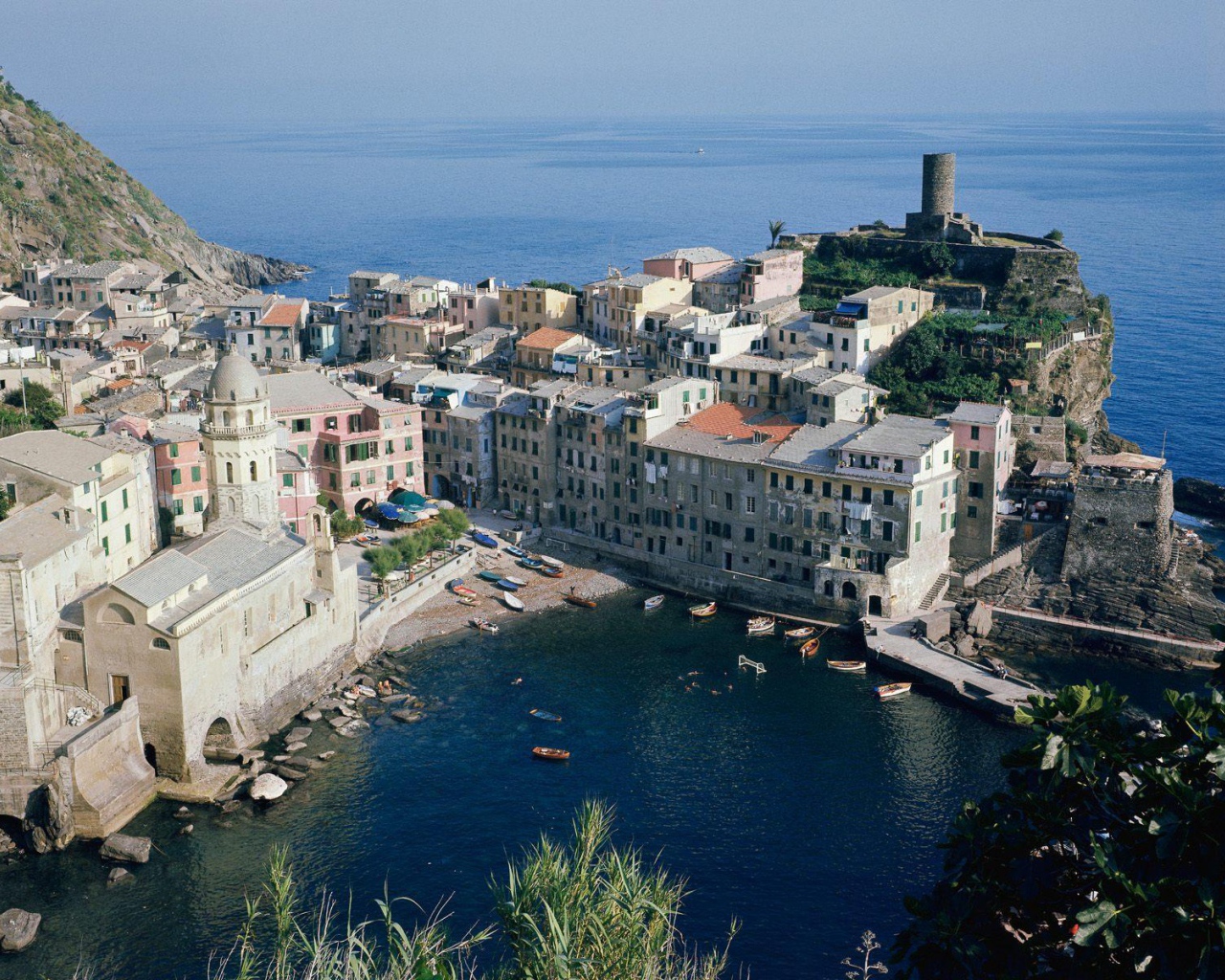 Панорама курорта в Римини, Италия