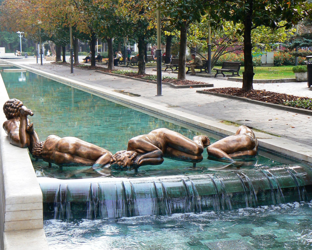 Парк на курорте Абано Терме, Италия