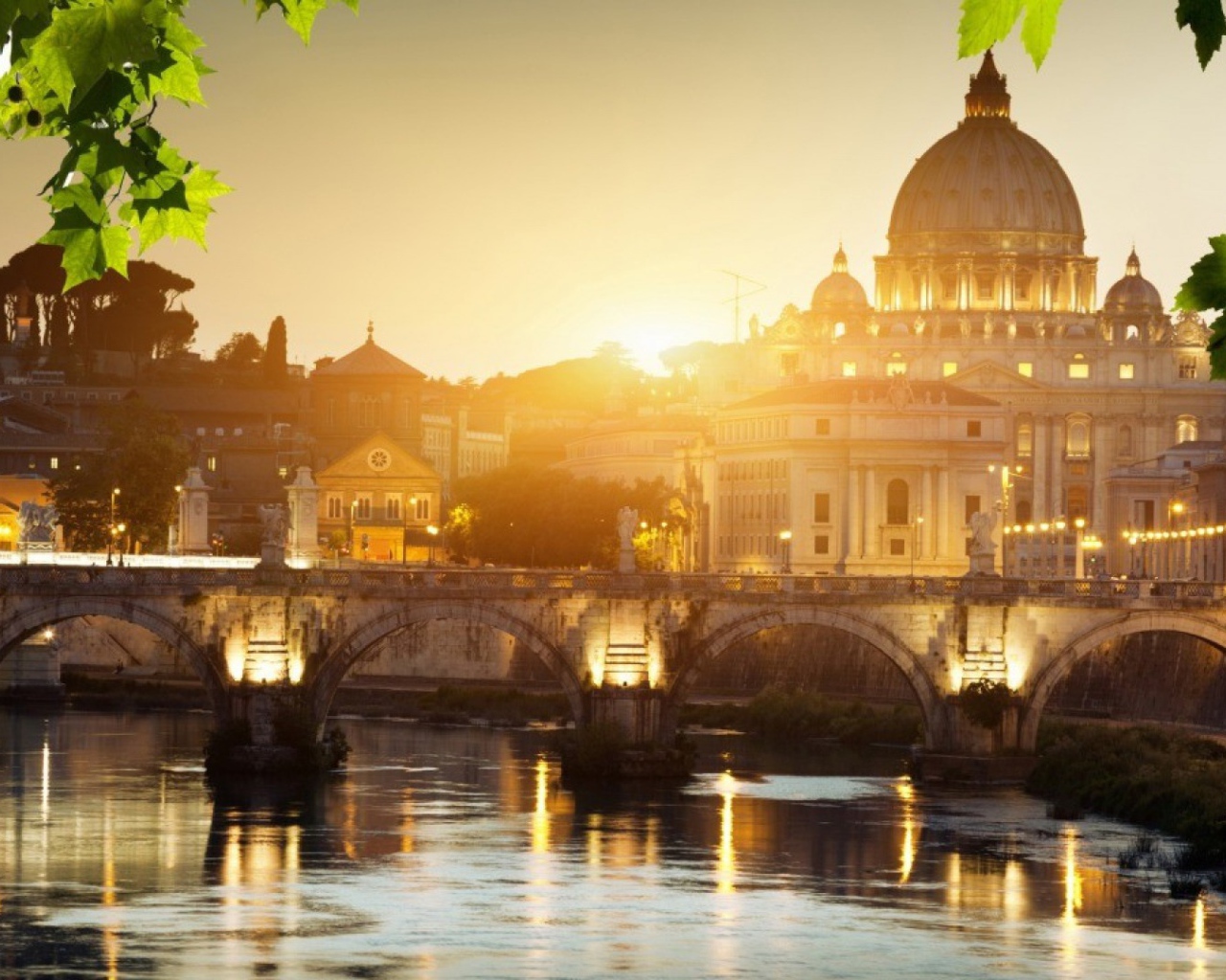 Закат солнца в Риме
