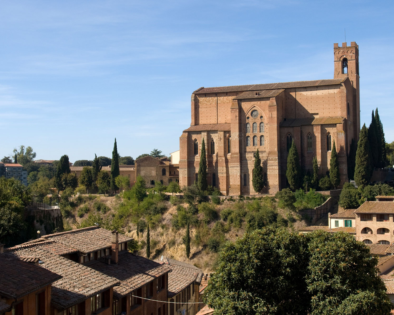 Старинный замок в Сиене, Италия