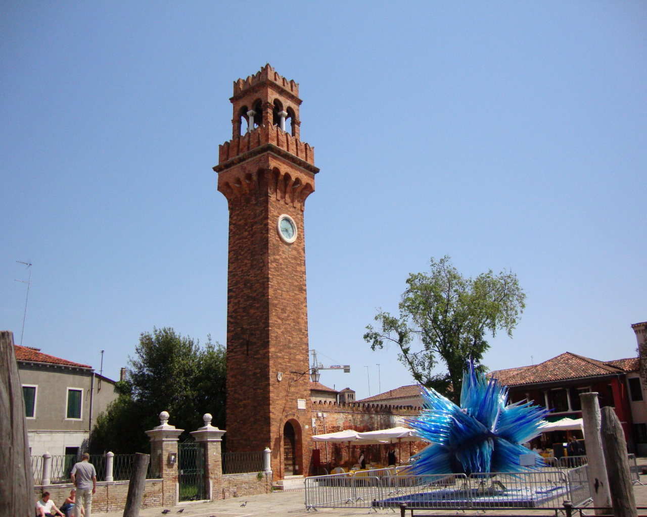 Башня с часами на острове Мурано, Италия