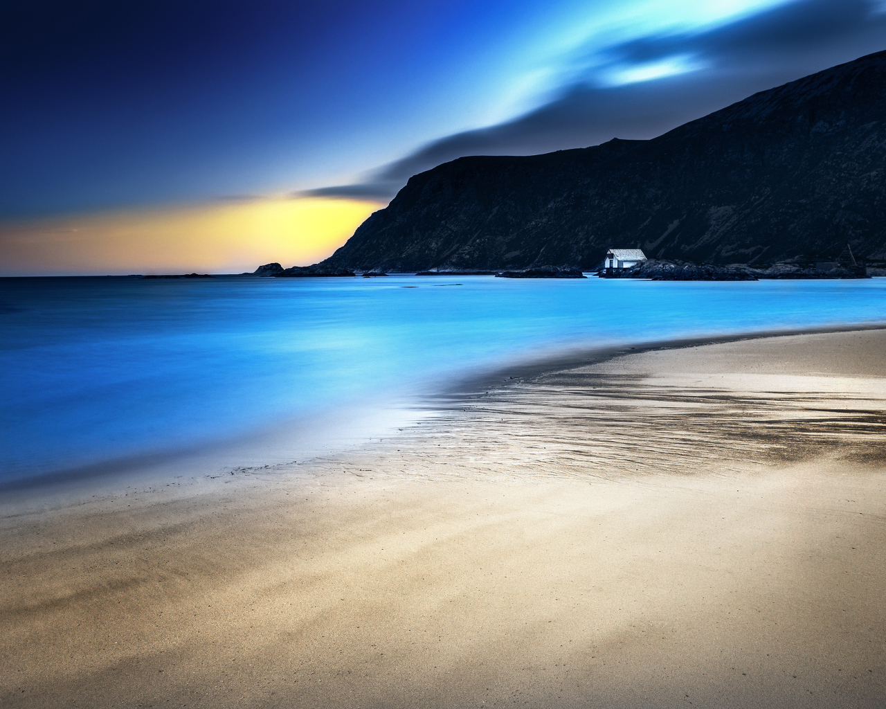 Красивое побережье в Норвегии