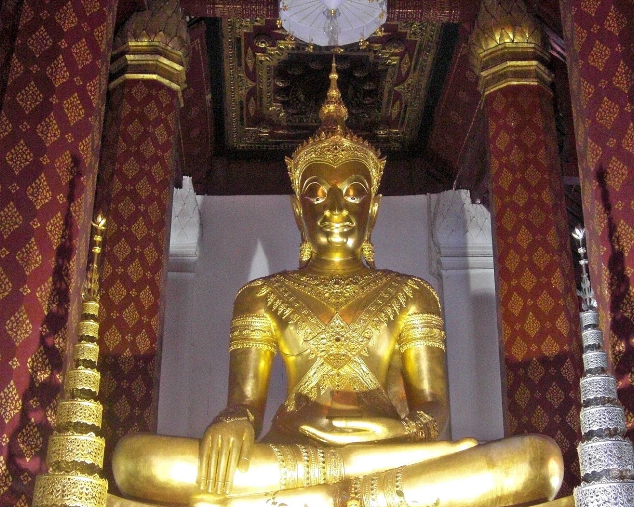 Golden Buddha at the resort Ayuthaya, Thailand