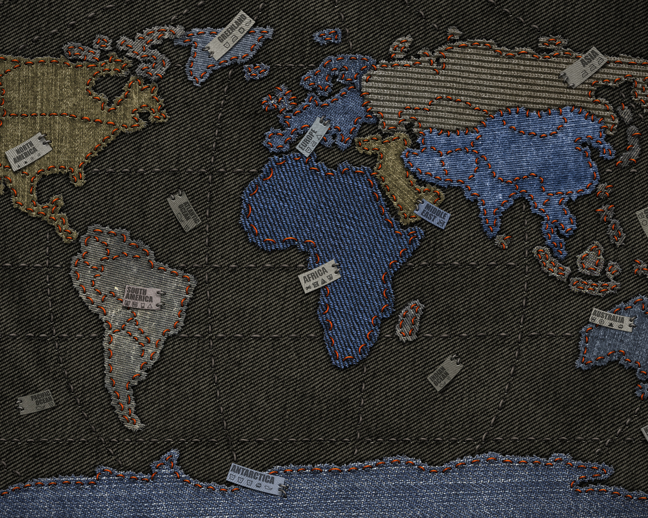 Джинсовая карта Мира