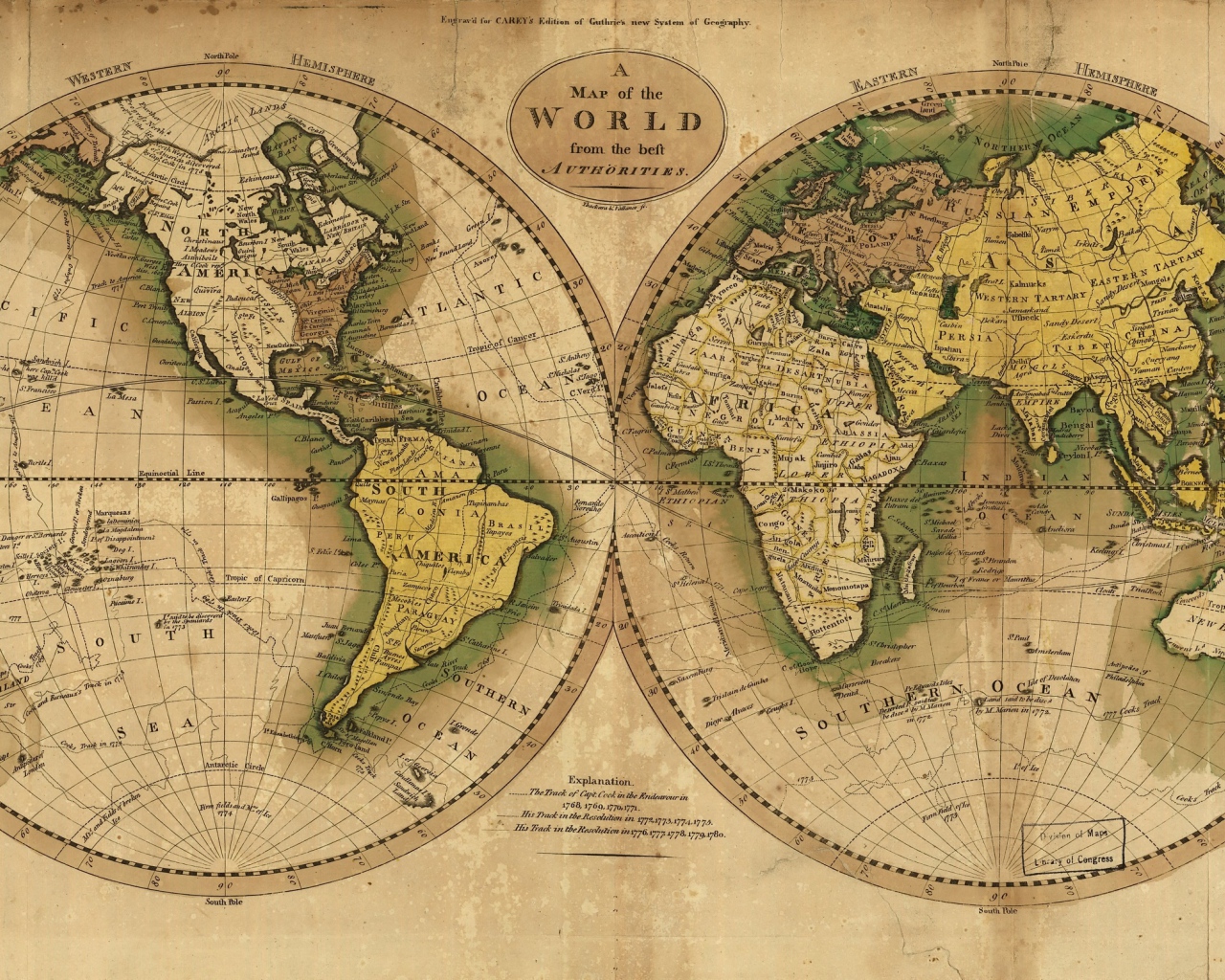 Очень старая карта Мира