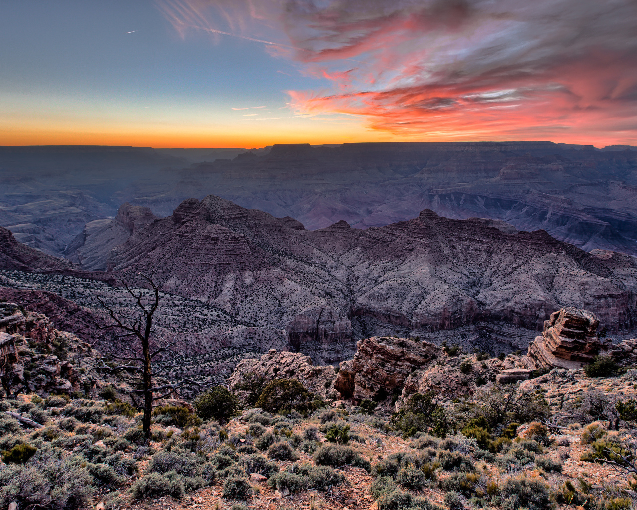 Сумерки в Гранд-Каньоне, США
