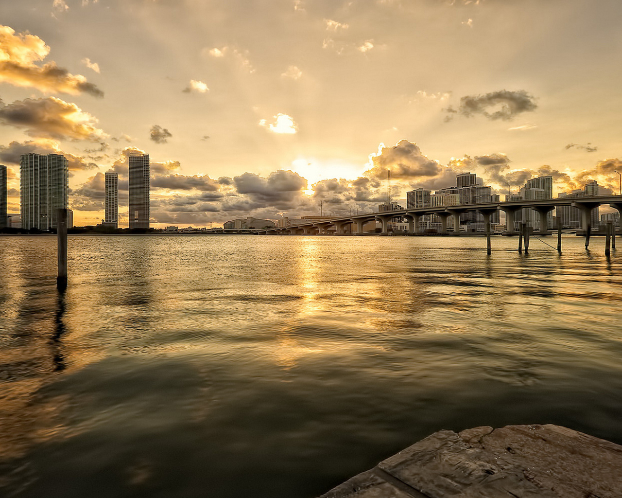 Сказочный закат в Майами