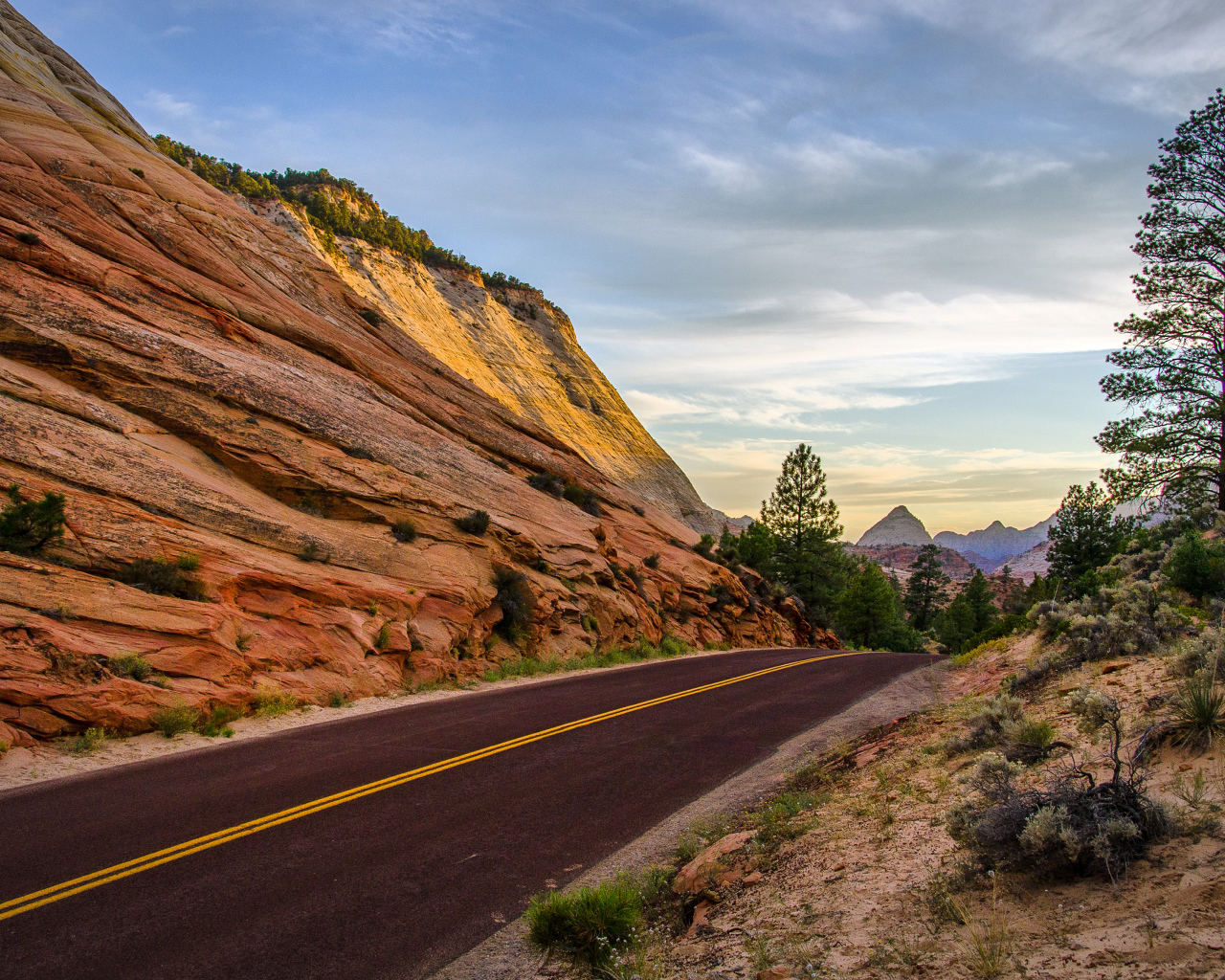 Покидая Национальный парк Зайон, США