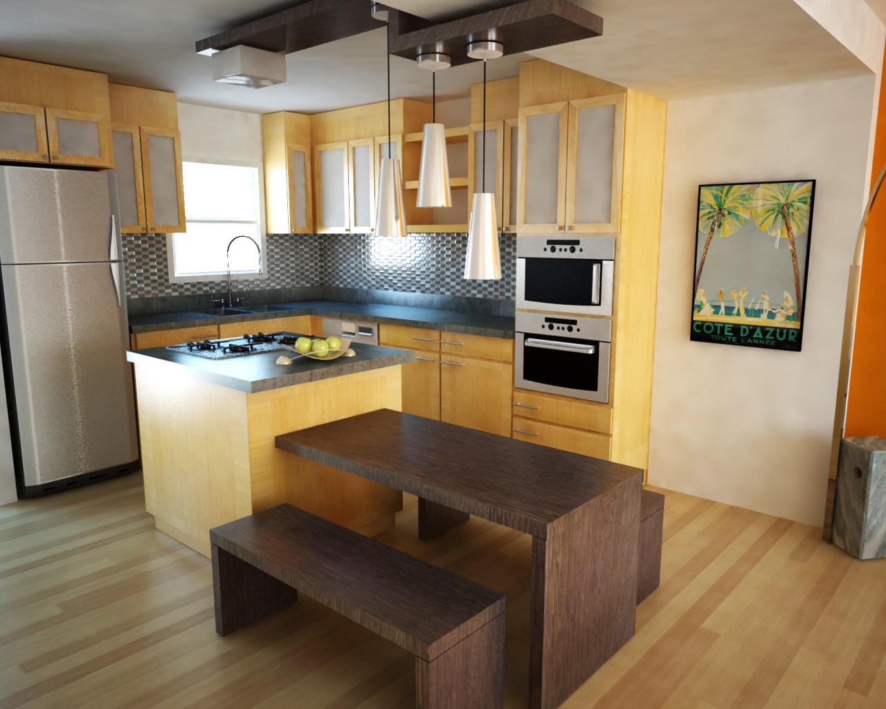 Небольшой стол на кухне