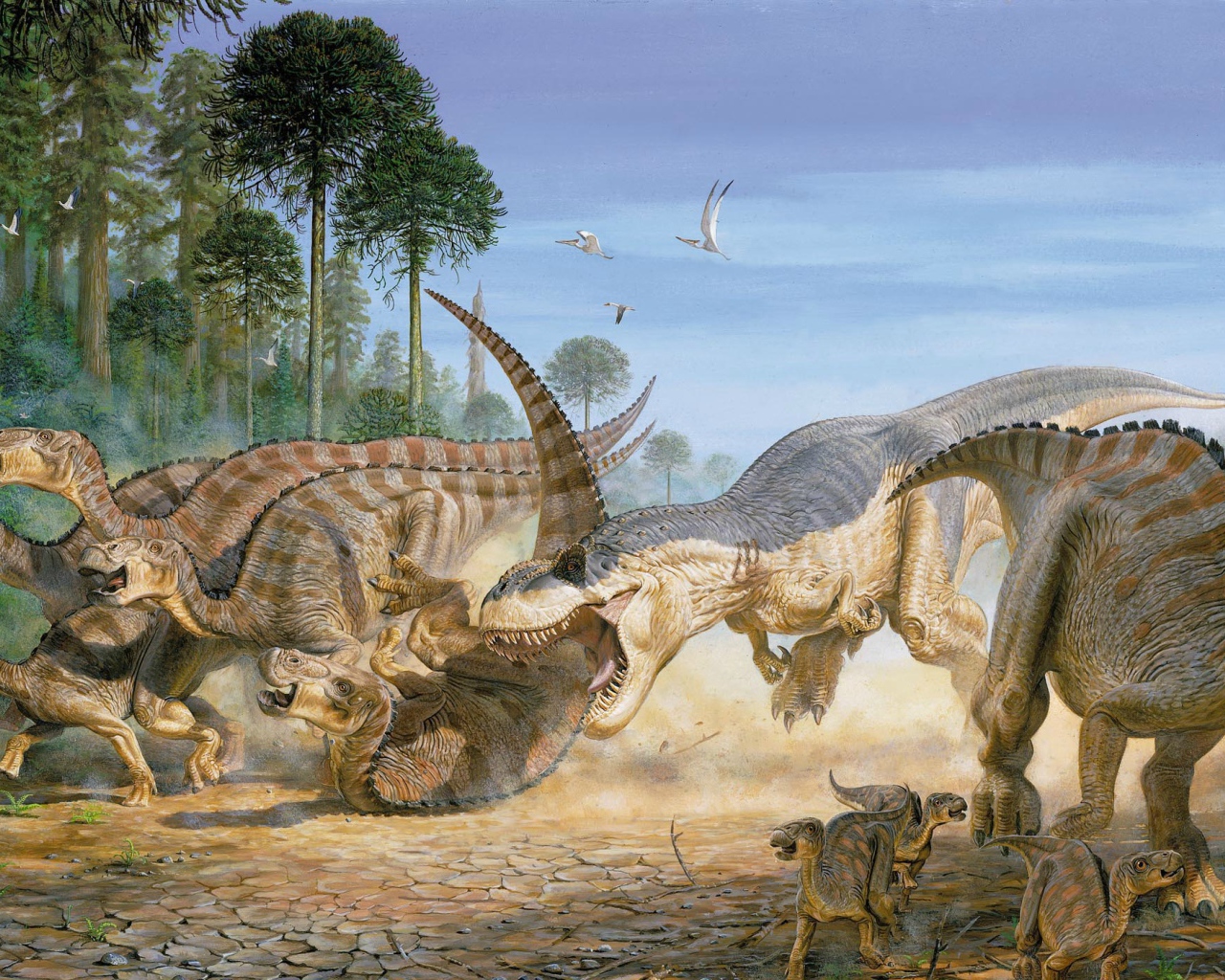 Нападение злого динозавра