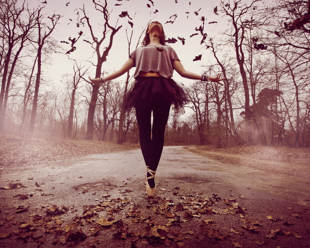 Осенний танец балерины