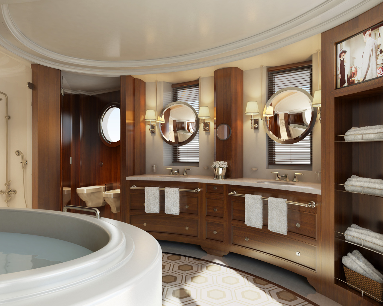 Ванная комната в роскошном отеле