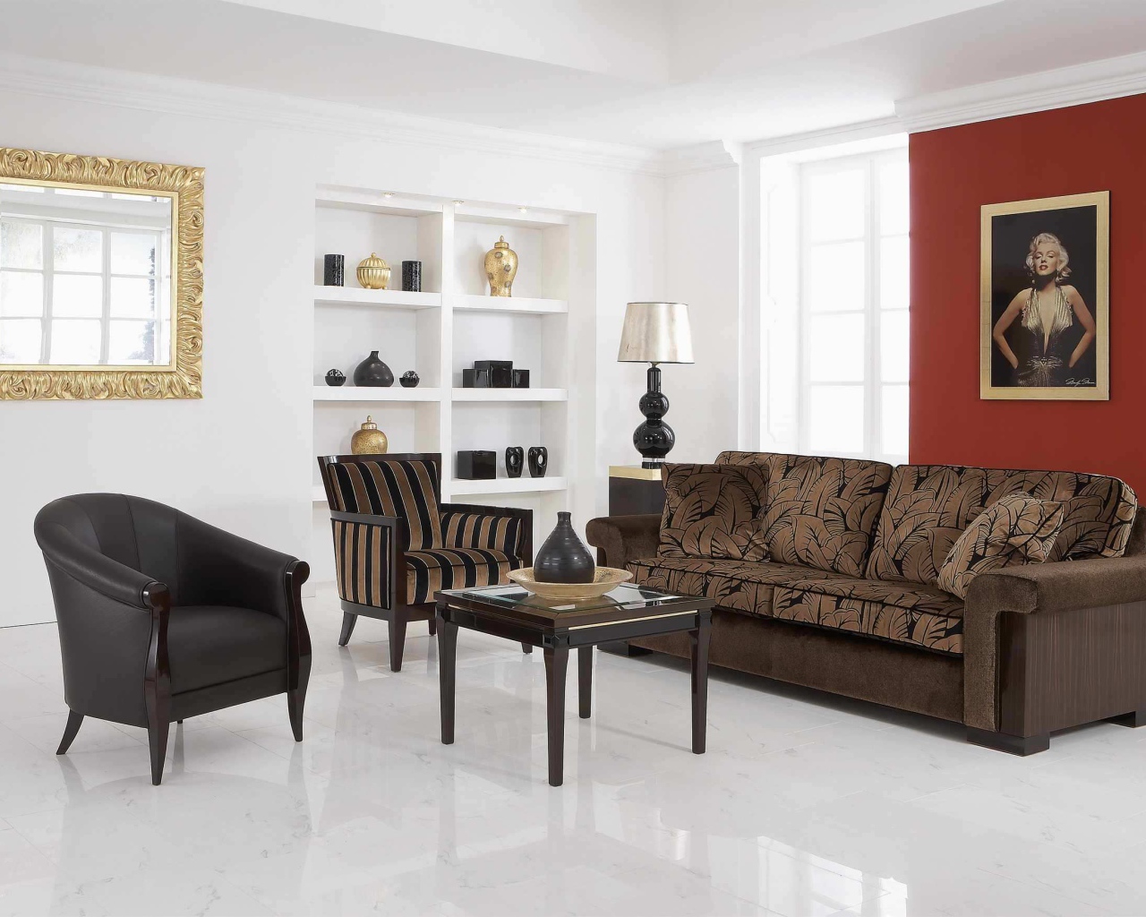 Красивое оформление гостиной