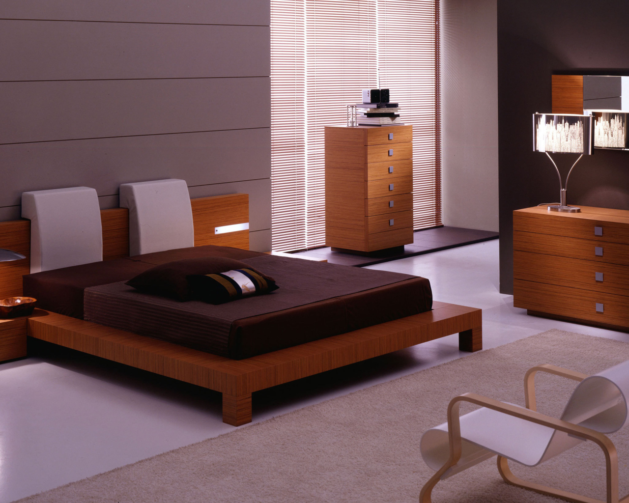 Спальня в сиреневых тонах