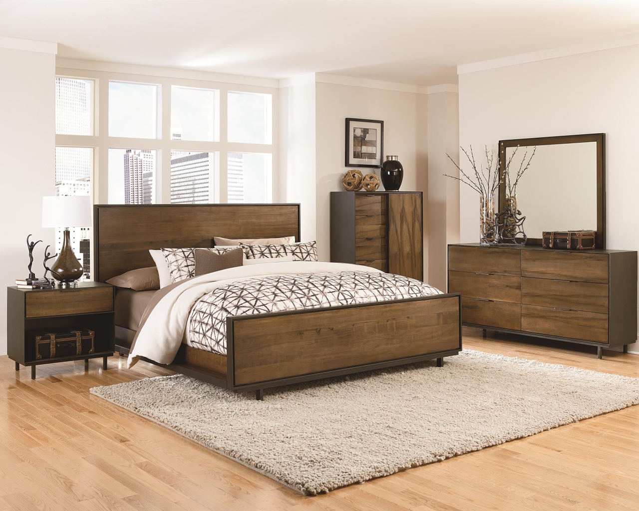 Спальня из натурального дерева