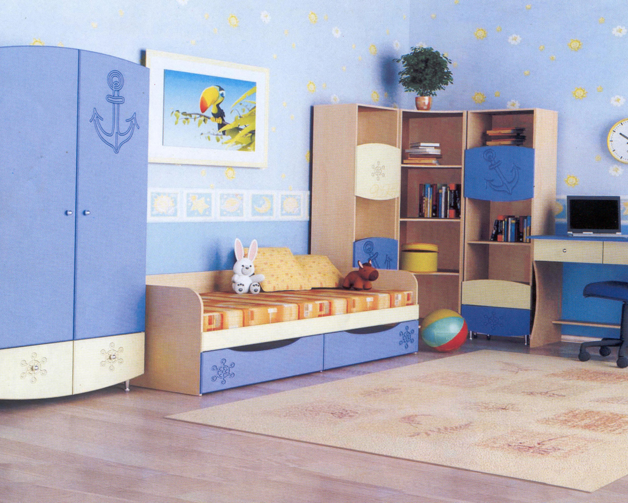 Синяя детская комната