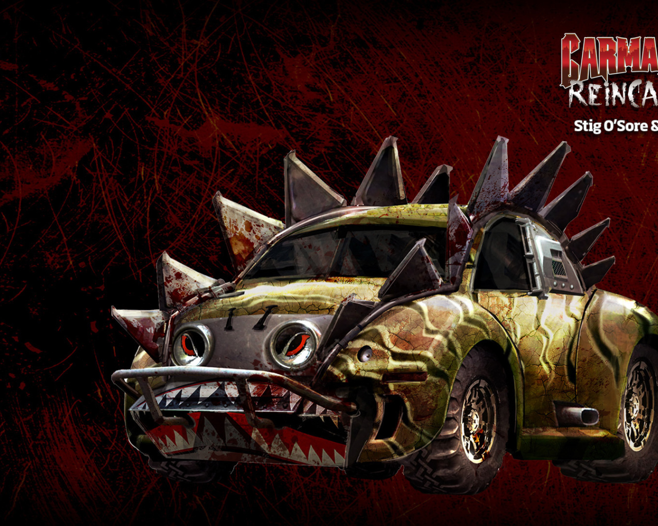 Автомобиль на постере игры Carmageddon Reincarnation