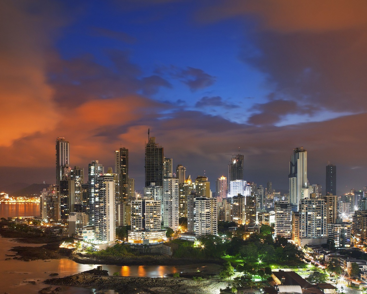 City of Panama in the evening