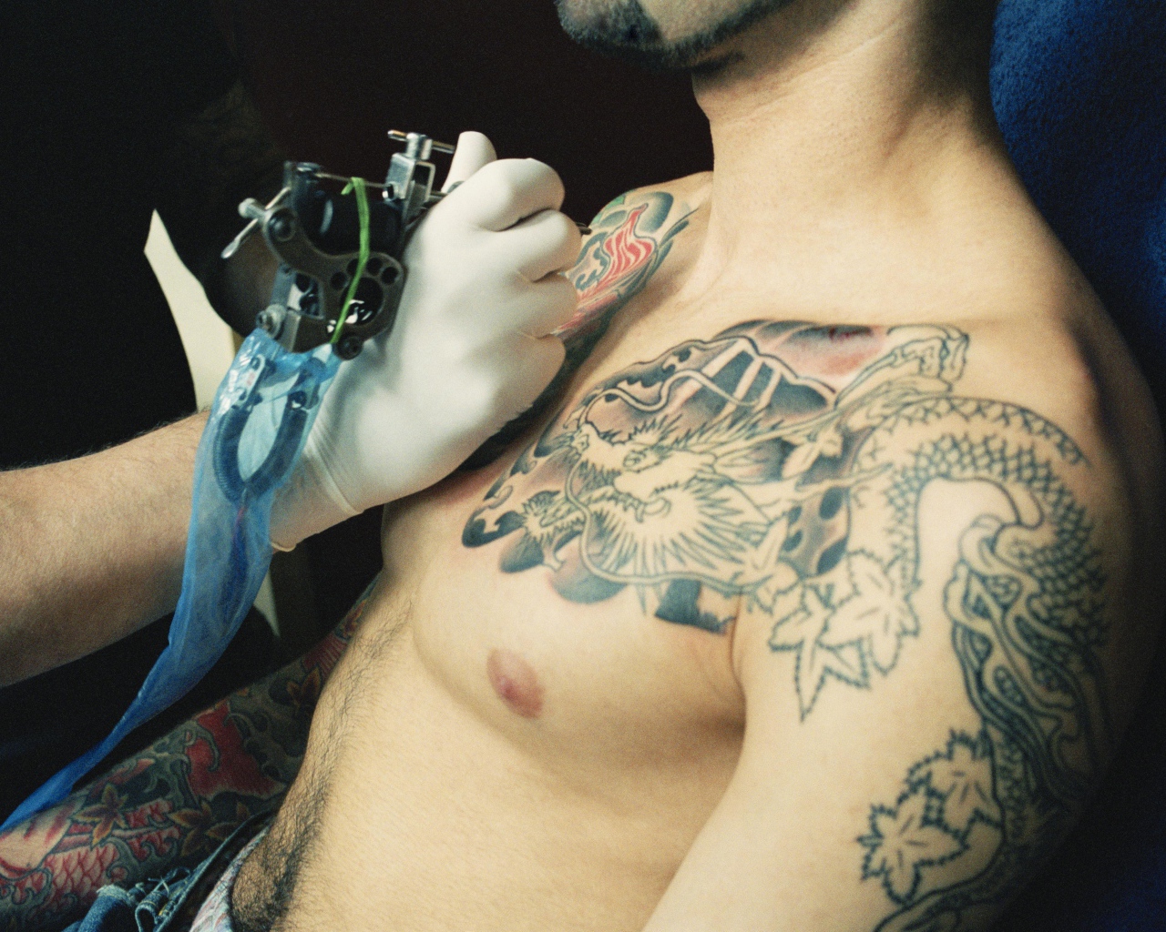 Создание мужской татуировки