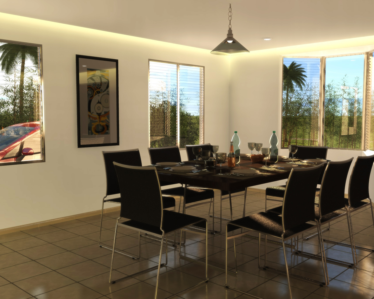 Столовая в загородном доме