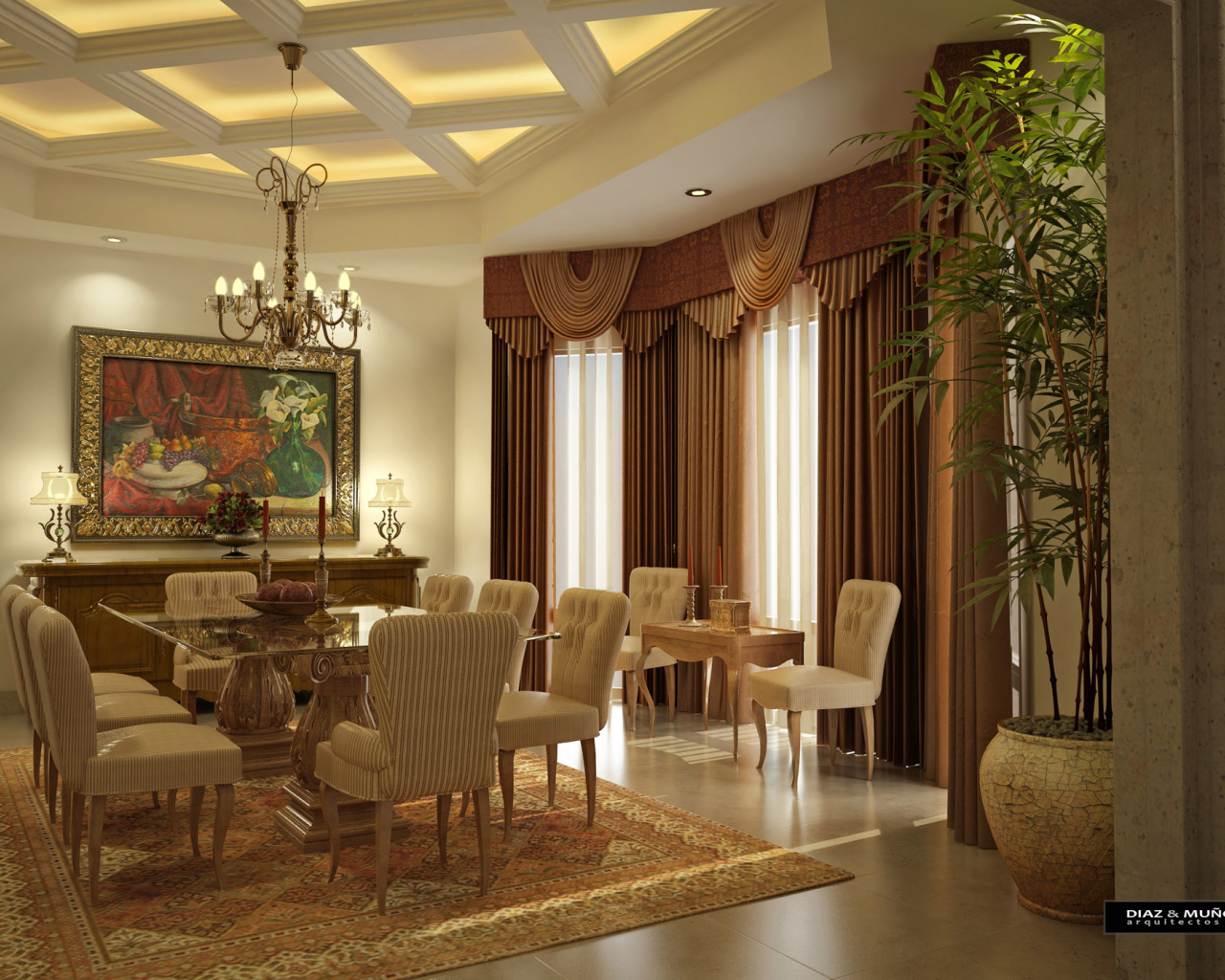 Столовая в богатом доме