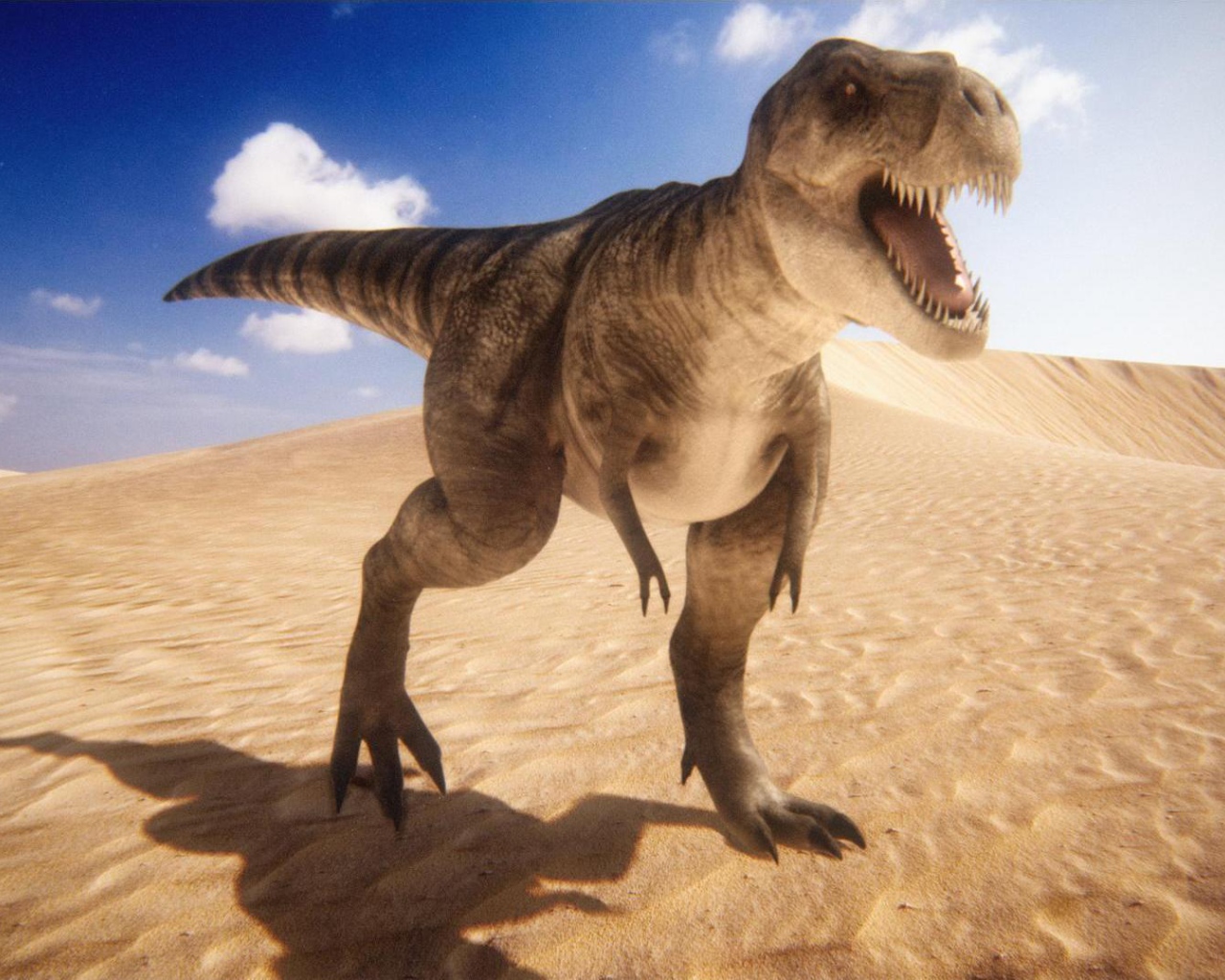 Динозавр в пустыне