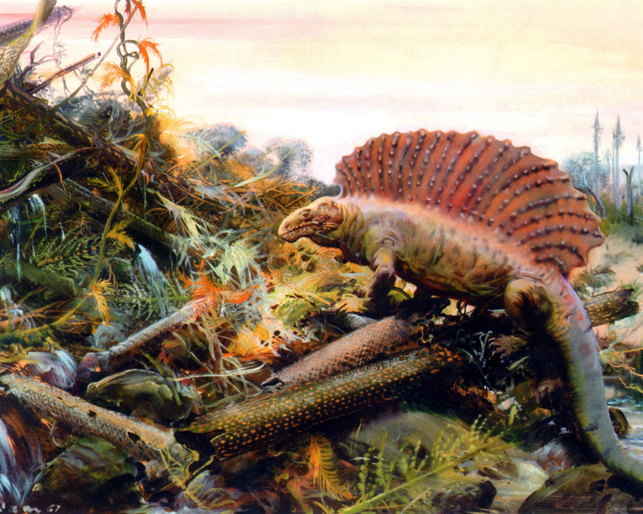 Динозавр на обломках