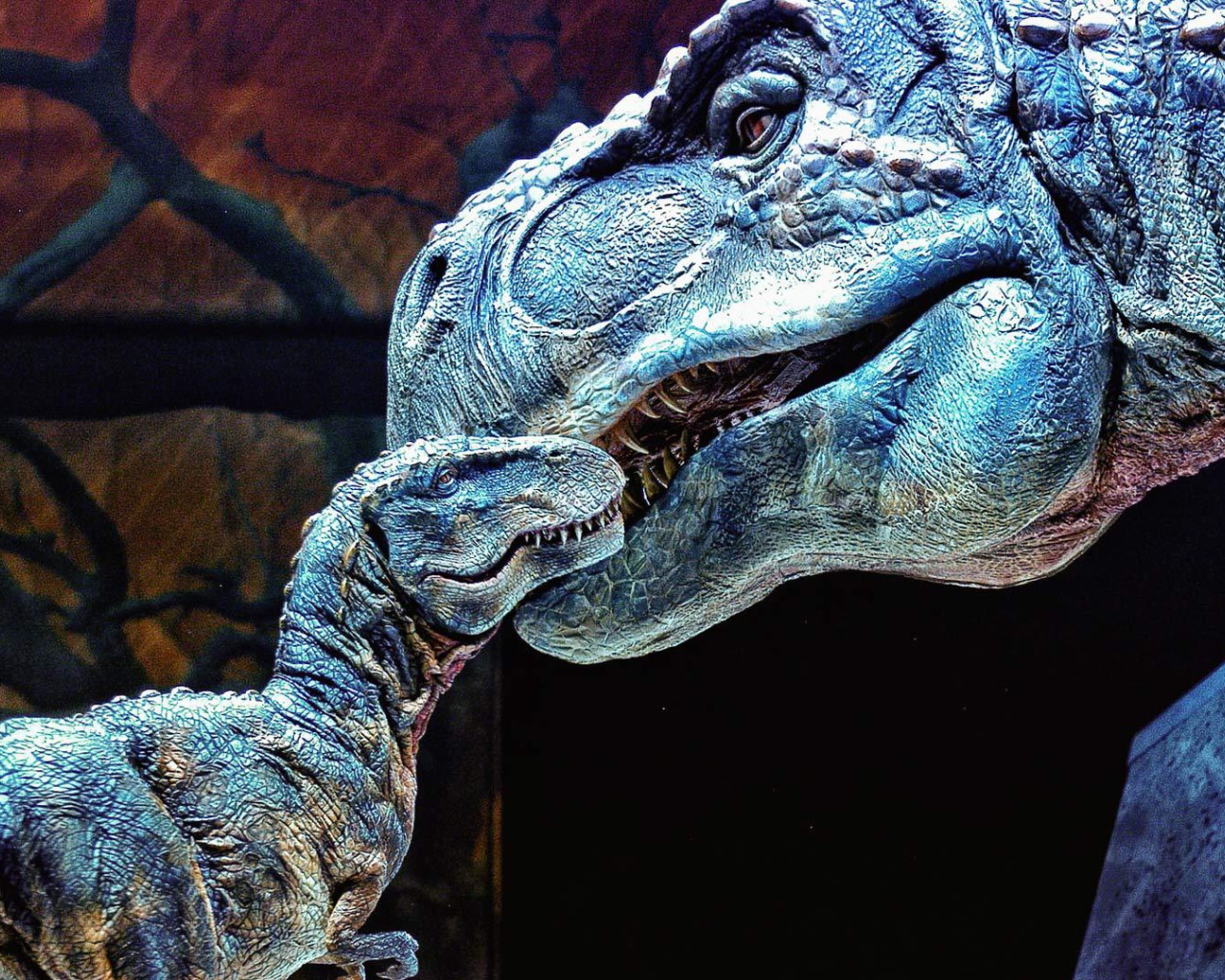 Динозавр с детенышем