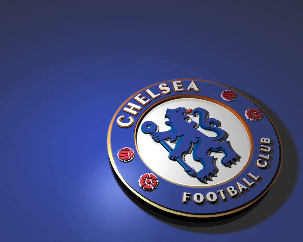 Футбольный клуб Челси логотип на синем фоне