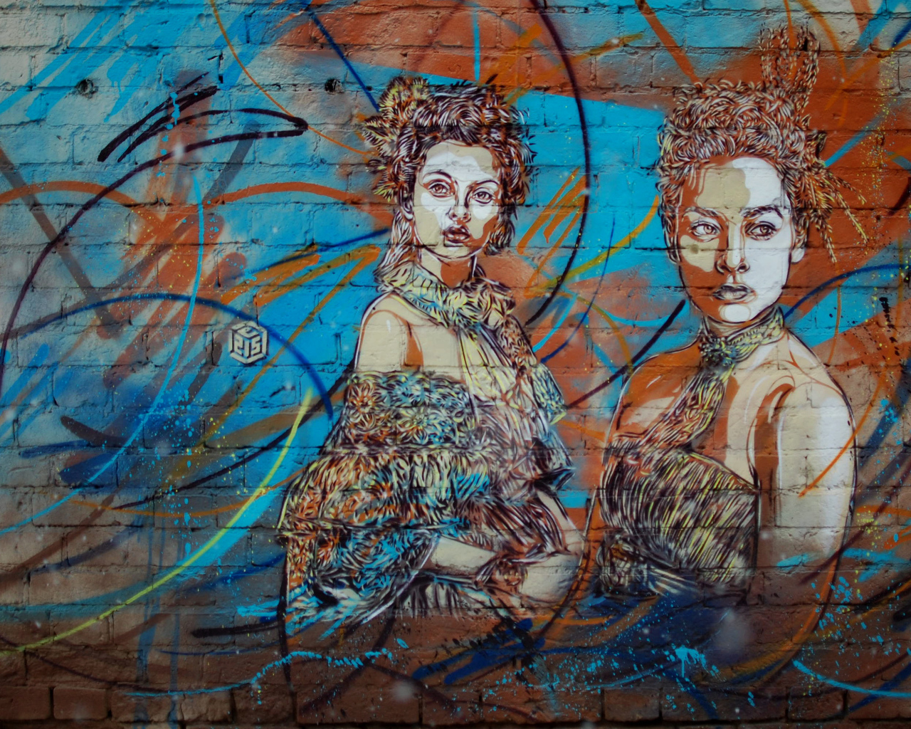 Graffiti, two women