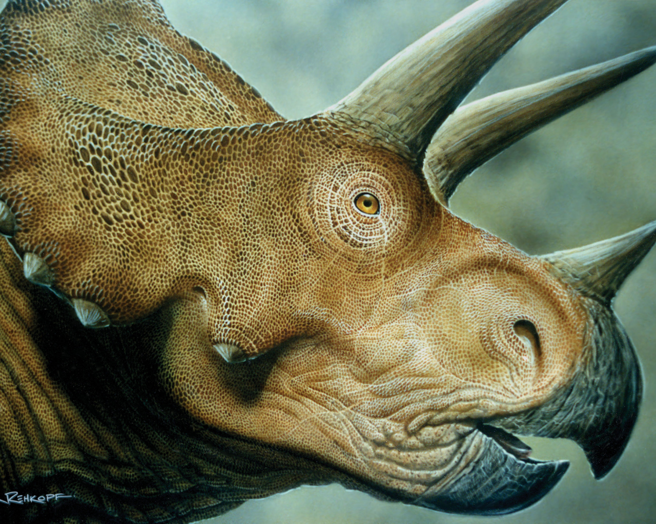 Рогатый динозавр