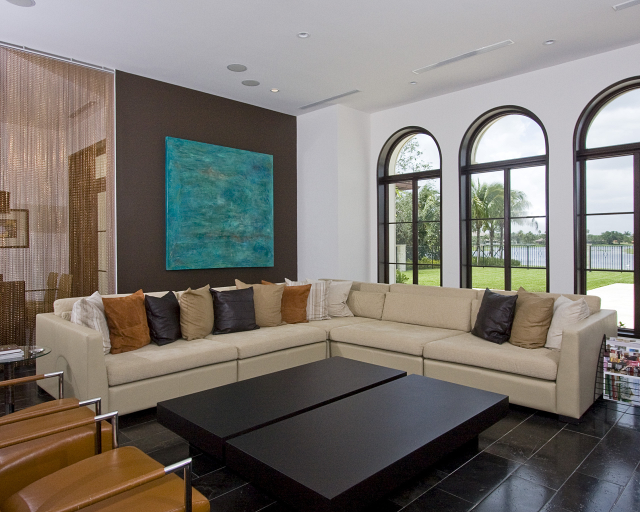 Гостиная в загородном доме