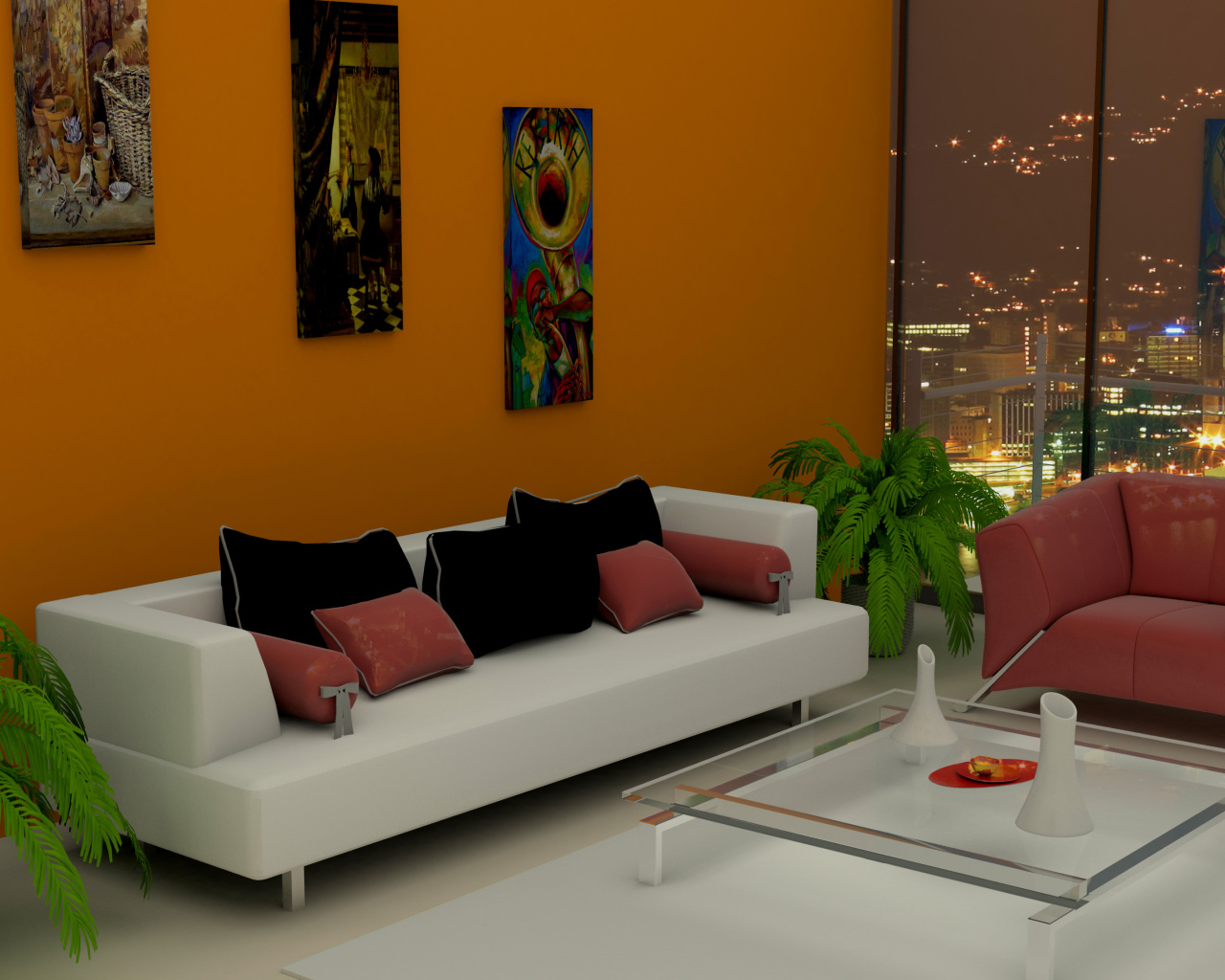 Гостиная в небоскребе