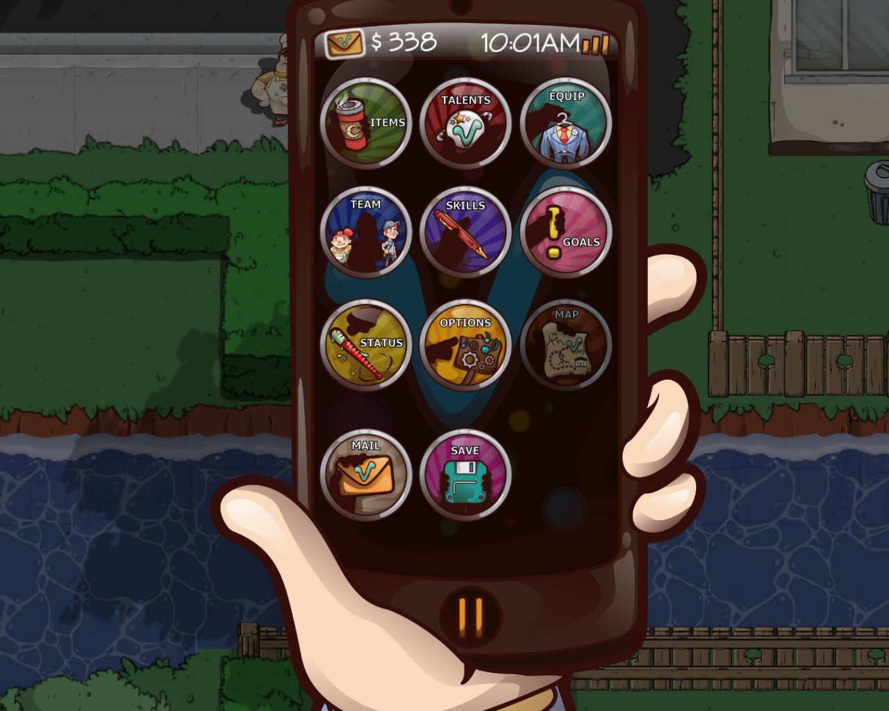 Меню в новой игре Citizens of Earth